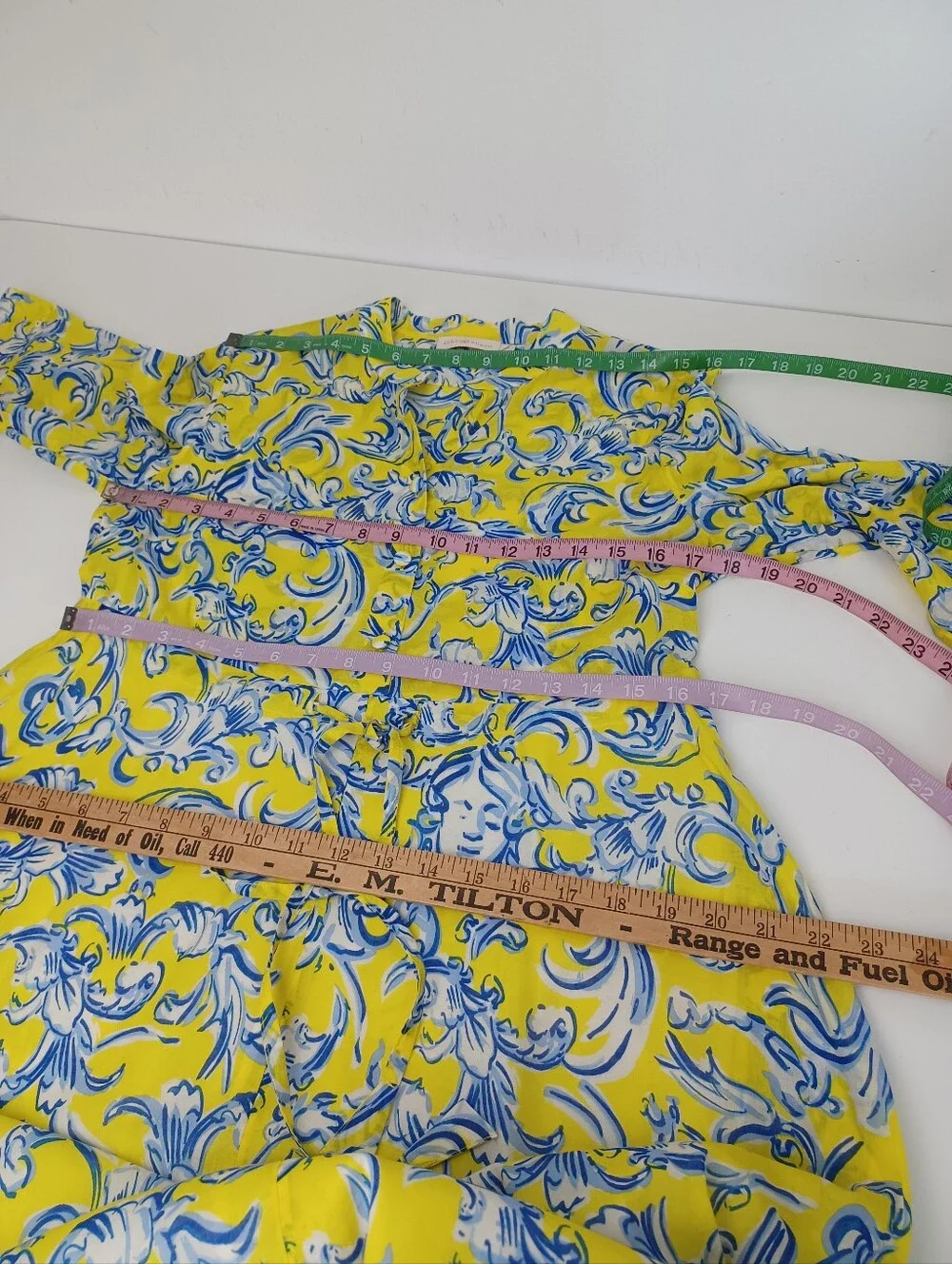 Tory Burch Printed Cotton Maxi Dress Size S Women Pocket Drawstring Resortwear